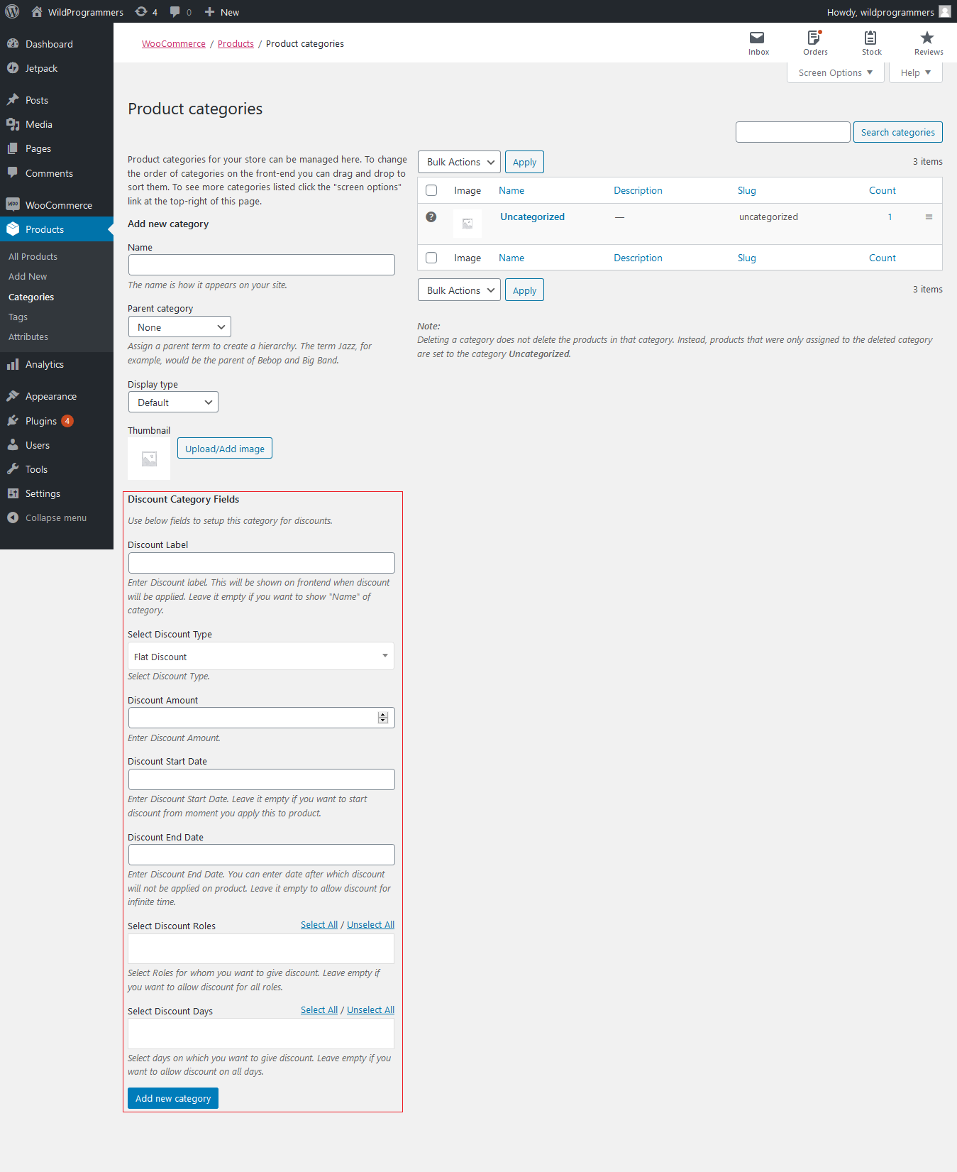 WooCommerce Category Discounts - Category Page